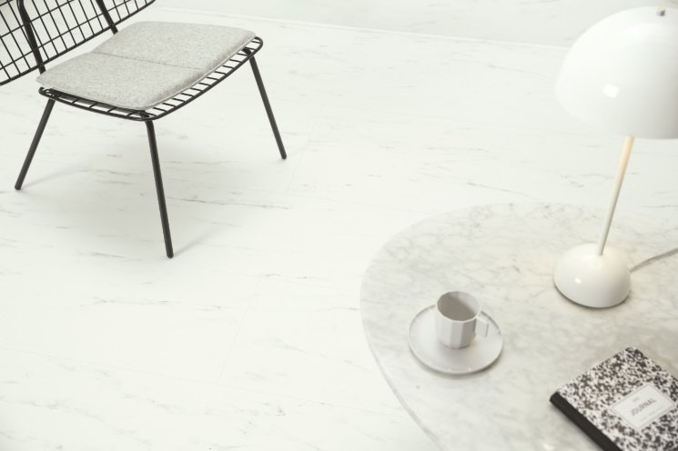 Плитка пвх Quick-Step Alpha Vinyl ORO BASE Мрамор каррарский белый AVSTT40136